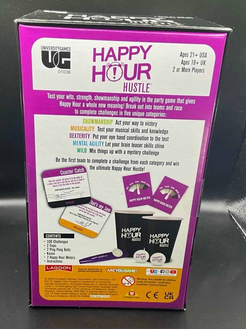 Happy Hour Hustle Party Game - Black & Purple